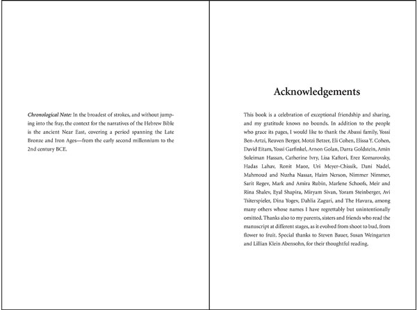 Breaking Bread in Galilee Note and Dedication page